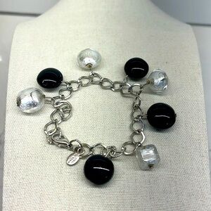 Murano Glass Foil Bead Bracelet made in Italy